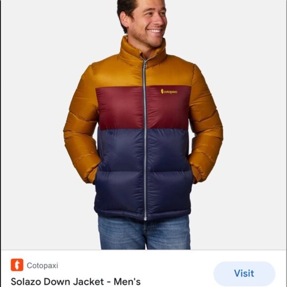 NWT Cotopaxi Solazo down jacket mens XL bronze & maritime - Picture 2 of 10
